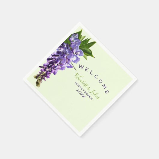 Willkommen Beautiful Wisteria Brunch Individuelle Serviette (Ecke)
