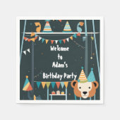 Willkommen bei Adams Geburtstagsparty Serviette (Vorderseite)