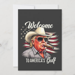 Willkommen bei Amerikas Golf Trump East Cost Mexic Feiertagskarte