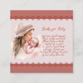 Willkommen bei Baby Girl Shower Books for Baby Begleitkarte (Vorderseite)