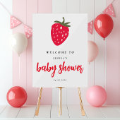 Willkommen bei Baby Shower mit Strawberry Acrylschild