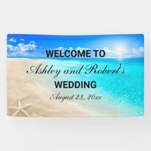 Willkommen bei Beach Wedding Custom Banner