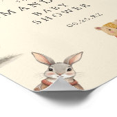 Willkommen bei Boho Woodland Animals Baby Shower Poster (Ecke)