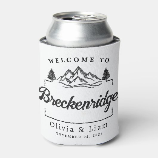 Willkommen bei Breckenridge Co Wedding Minimalisti Dosenkühler (Kanne Vorderseite)