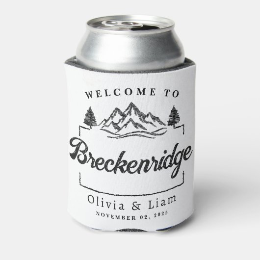 Willkommen bei Breckenridge Co Wedding Minimalisti Dosenkühler (Kanne Rückseite)