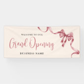 Willkommen bei Business Grand Opening Modern Ribbo Banner (Horizontal)