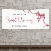 Willkommen bei Business Grand Opening Modern Ribbo Banner