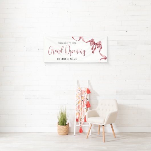 Willkommen bei Business Grand Opening Modern Ribbo Banner (Insitu)