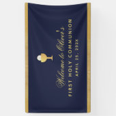 Willkommen bei Chalice Navy Blue Boy Banner (Vertikal)
