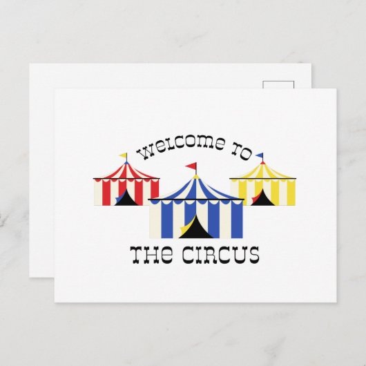 Willkommen bei Circus Postkarte (Vorne/Hinten)