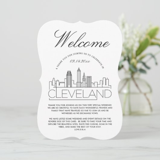 Willkommen bei Cleveland | Hotelgäste Details Einl Einladung (Stehend Vorderseite)