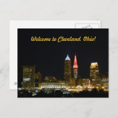 Willkommen bei Cleveland (Nacht) Postkarte (Vorne/Hinten)