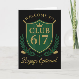 Willkommen bei Club 6 7 Bogeys Optional Golfer Hum Karte