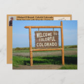 willkommen bei Colorado Post Card Postkarte (Vorne/Hinten)