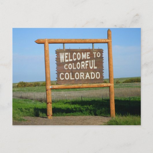 willkommen bei Colorado Post Card Postkarte (Vorderseite)