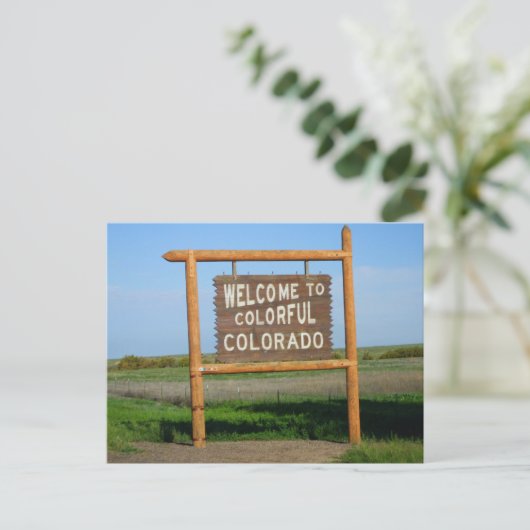 willkommen bei Colorado Post Card Postkarte (Stehend Vorderseite)