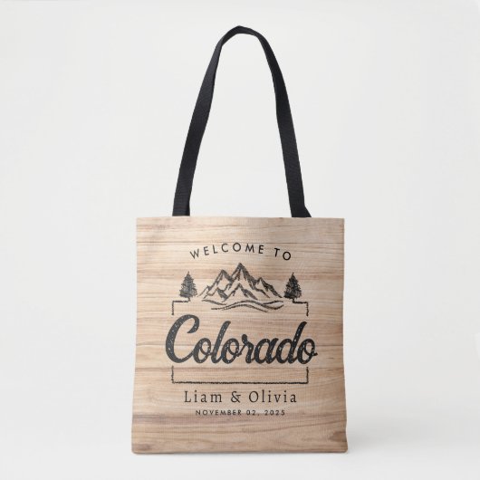 Willkommen bei Colorado Wedding Minimalistisches H Tasche (Vorderseite)