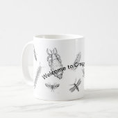 Willkommen bei Creepy Crawley Kaffeetasse (Vorderseite Links)