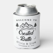 Willkommen bei Crested Butte Co Wedding Minimalist Dosenkühler (Kanne Vorderseite)