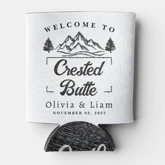 Willkommen bei Crested Butte Co Wedding Minimalist Dosenkühler (Vorderseite)