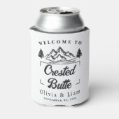 Willkommen bei Crested Butte Co Wedding Minimalist Dosenkühler (Kanne Rückseite)