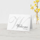 Willkommen bei dem Team Monogramm Karte (Gelbe Blume)