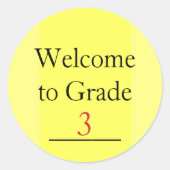 Willkommen bei den Aufklebern für Personalisierte  Runder Aufkleber (Vorderseite)