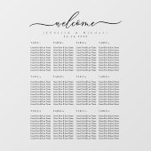 Willkommen bei den Hochzeitssitzkarten-Tischnummer Fensteraufkleber (Blatt)