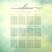 Willkommen bei den Hochzeitssitzkarten-Tischnummer Fensteraufkleber (Blatt 3)