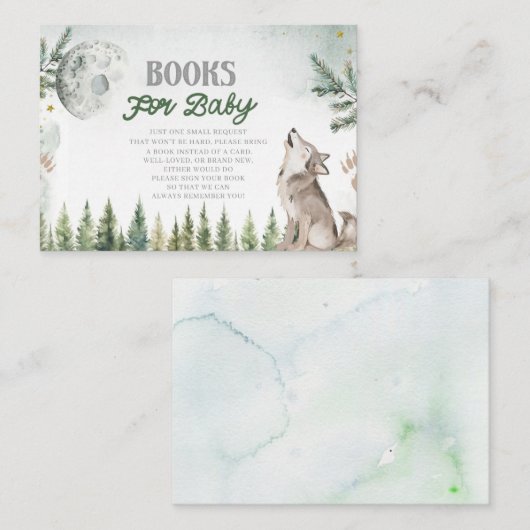 Willkommen bei den Pack Forest Wolf Büchern für Ba Begleitkarte (Vorne/Hinten)