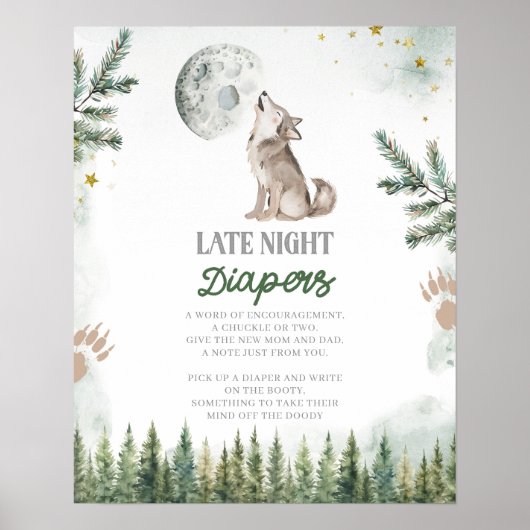 Willkommen bei den Pack Forest Wolf Spate Diapers Poster (Vorne)