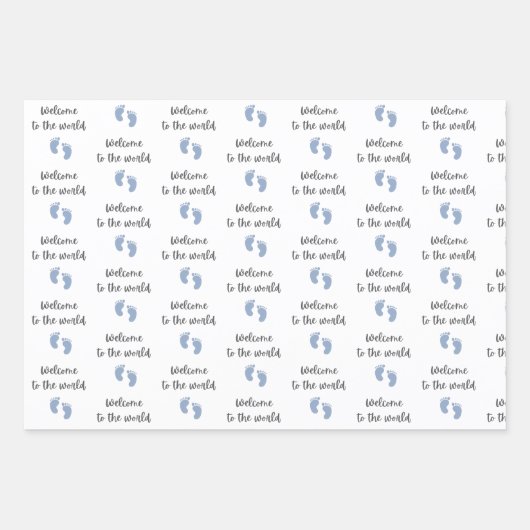 Willkommen bei den weltweiten Baby Packpapier Blät Geschenkpapier Set (Vorderseite 3)