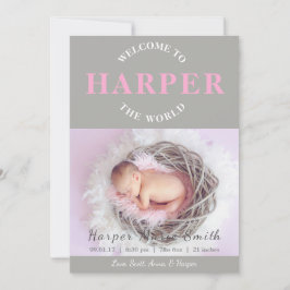 Willkommen bei der Ankündigung der rosa grauen Geb