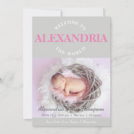 Willkommen bei der Ankündigung der rosa grauen Geb