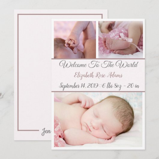 Willkommen bei der Ankündigung der Welt (Vorne/Hinten)