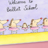 Willkommen bei der Begrüßung der Ballettschule Karte