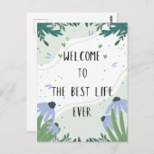 Willkommen bei der Best Life Ever Taufe Postkarte (Vorne/Hinten)