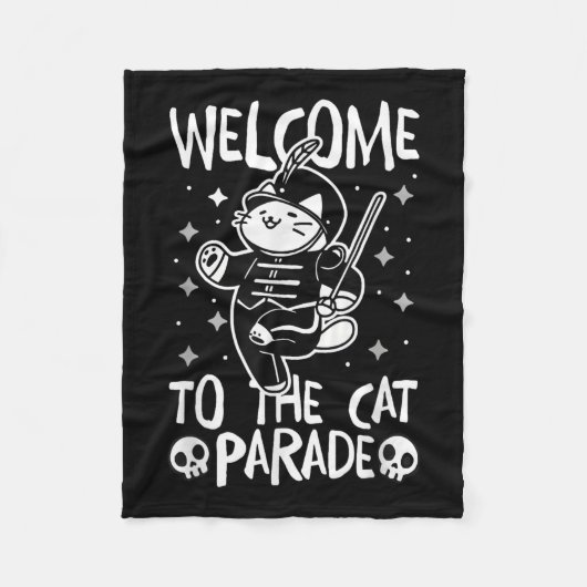 Willkommen bei der Cat-Parade Fleecedecke (Vorderseite)
