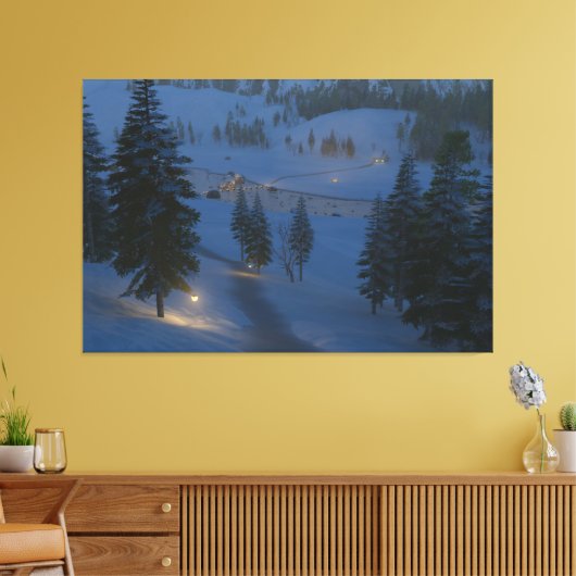 Willkommen bei der Cwm Canvas Print Leinwanddruck (Insitu (Wohnzimmer))
