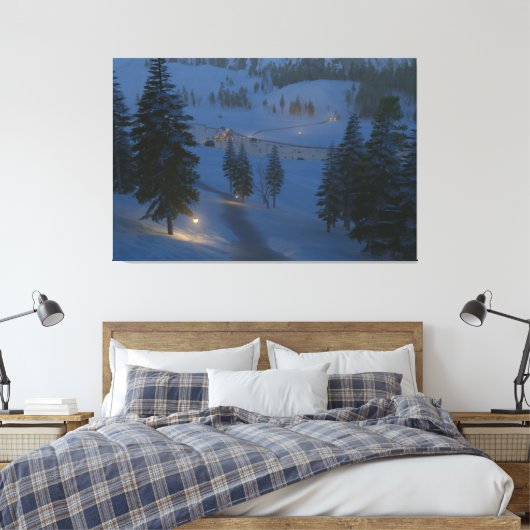 Willkommen bei der Cwm Canvas Print Leinwanddruck (Insitu (Schlafzimmer))