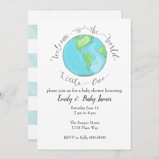 Willkommen bei der Einladung zur Welt (Vorne/Hinten)