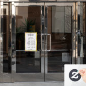 Willkommen bei der Eröffnung der White & Gold Gesc Fensteraufkleber (Büro Tür)