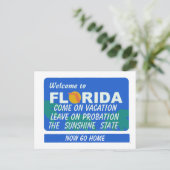 Willkommen bei der Ferienwohnung in Florida Postkarte (Stehend Vorderseite)