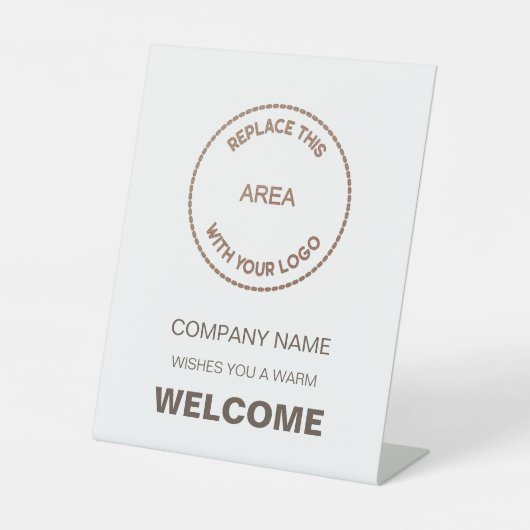 Willkommen bei der Firma oder der Veranstaltung Ih Sockelschild (Vorderseite)