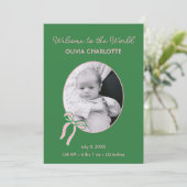 Willkommen bei der Geburtsstunde des grünen Neugeb Ankündigung (Stehend Vorderseite)