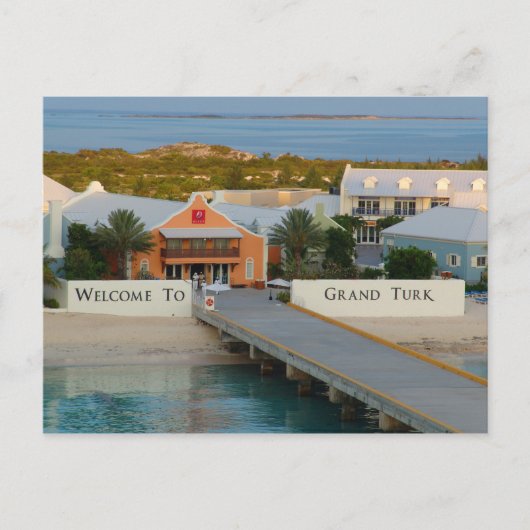Willkommen bei der Grand Turk Postcard Postkarte (Vorderseite)