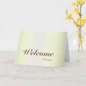 Willkommen bei der grünen Postkarte des Teams (Gelbe Blume)