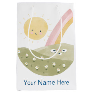 Willkommen bei der Herde Baby Shower Aquarell Mittlere Geschenktüte