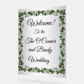 Willkommen bei der Hochzeit Acrylschild (Winkel)