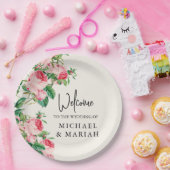 Willkommen bei der Hochzeit | Begrüßung Pappteller (Party)